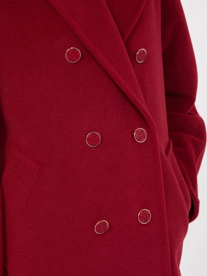 101801 Icon Coat, mørkerød