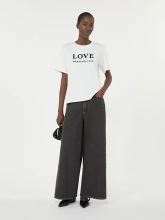 Ægte bomuldsdenimjeans, sort