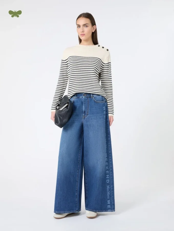 Ægte bomuldsjeans, marineblå Ægte bomuldsjeans, marineblå