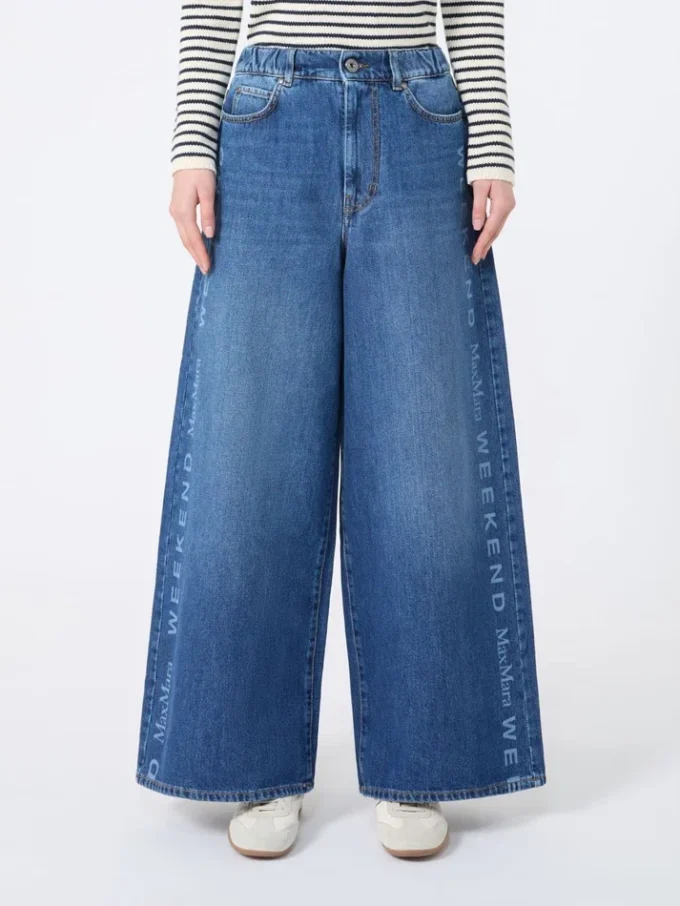 Ægte bomuldsjeans, marineblå Ægte bomuldsjeans, marineblå