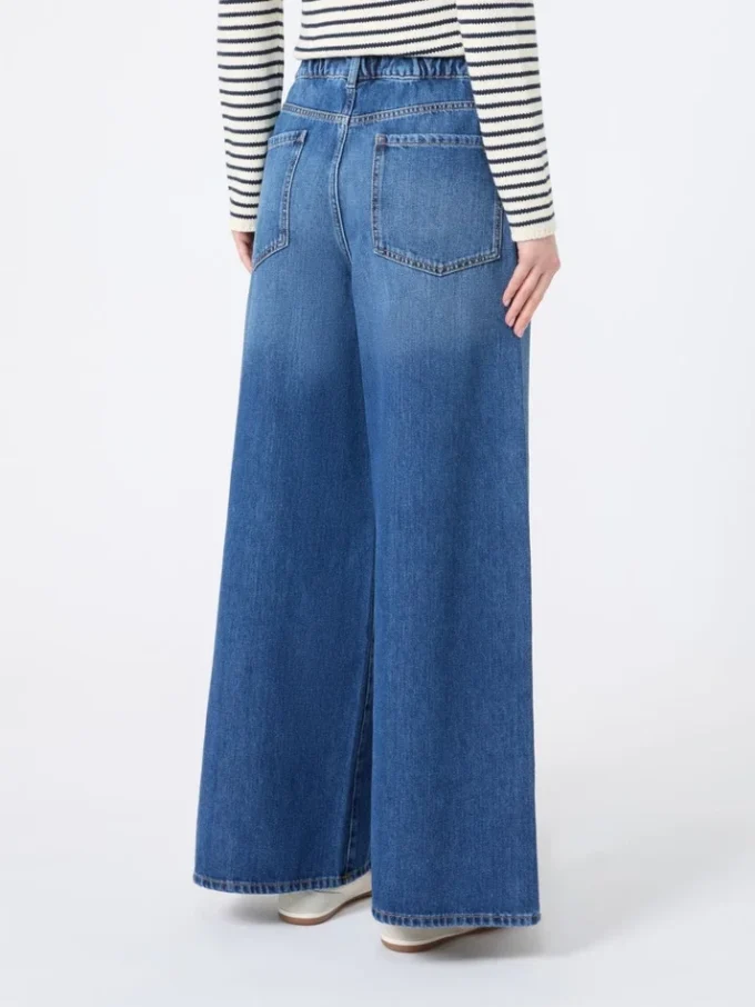 Ægte bomuldsjeans, marineblå Ægte bomuldsjeans, marineblå