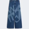 Ægte bomuldsjeans, marineblå Ægte bomuldsjeans, marineblå