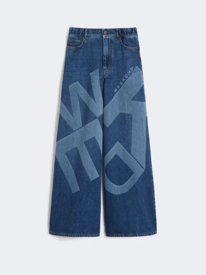 Ægte bomuldsjeans, marineblå Ægte bomuldsjeans, marineblå