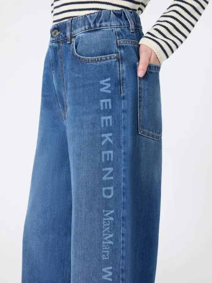 Ægte bomuldsjeans, marineblå Ægte bomuldsjeans, marineblå
