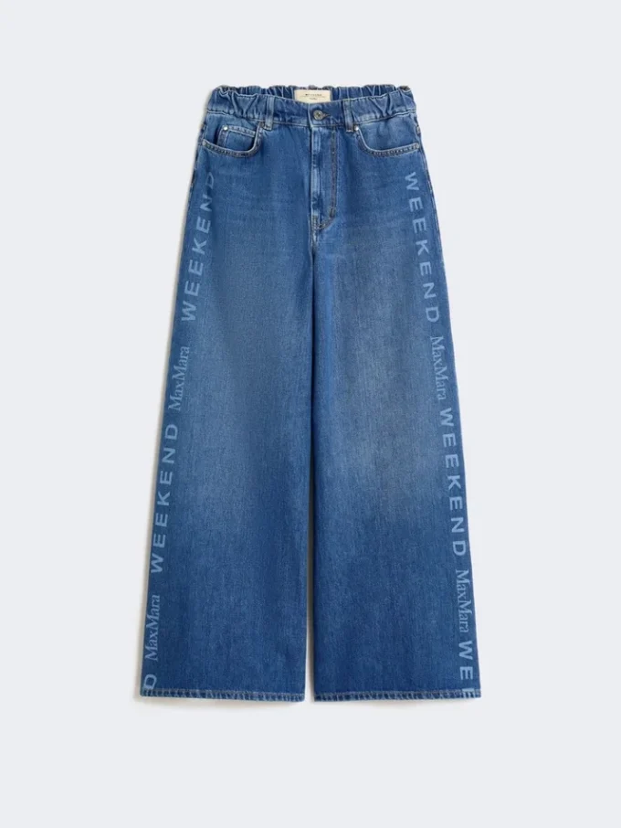 Ægte bomuldsjeans, marineblå Ægte bomuldsjeans, marineblå