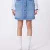 Ægte denim-miniskirt, marineblå Ægte denim-miniskirt, marineblå