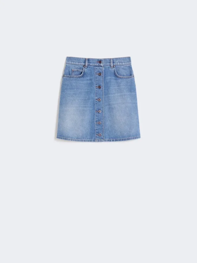 Ægte denim-miniskirt, marineblå Ægte denim-miniskirt, marineblå