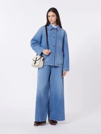 Ægte denim-shacket, marineblå