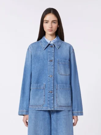 Ægte denim-shacket, marineblå