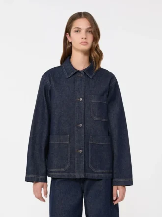 Ægte denim-shacket, marineblå
