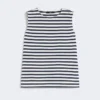 Ærmeløs top i interlock-jersey, marineblå Ærmeløs top i interlock-jersey, marineblå