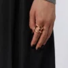 Asymmetrisk metalring, bronze