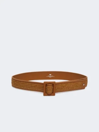 Bælte med raffia-effekt, mandarin