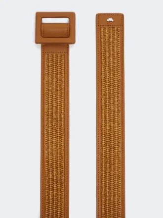 Bælte med raffia-effekt, mandarin
