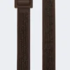 Bælte med raffia-effekt, mørkebrunt Bælte med raffia-effekt, mørkebrunt