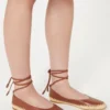 Ballerinasko i nappa og raffia, tobak