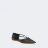 Ballerinasko i raffia-look med kurveflet, sort