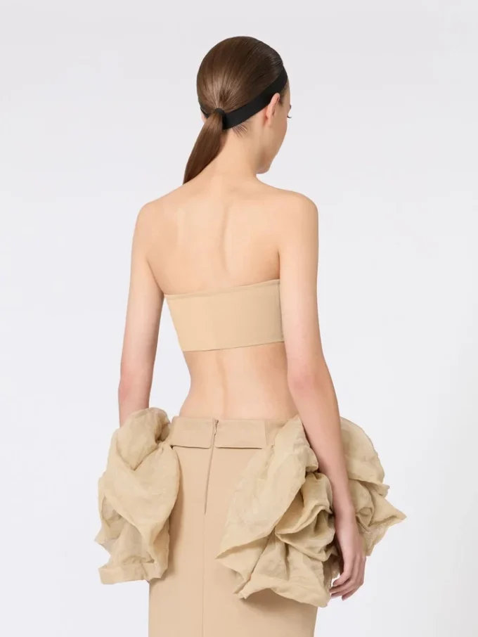 Bandeau-bh i stretchviskose, kamel Bandeau-bh i stretchviskose, kamel