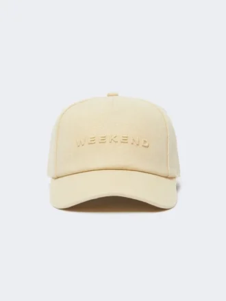 Baseballkasket i canvas, beige Baseballkasket i canvas, beige