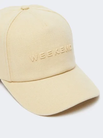 Baseballkasket i canvas, beige Baseballkasket i canvas, beige