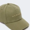 Baseballkasket i canvas, khaki Baseballkasket i canvas, khaki