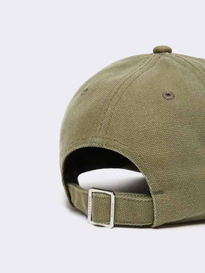 Baseballkasket i canvas, khaki Baseballkasket i canvas, khaki