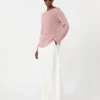 Basic sweater i linnedgarn, antikrosa Basic sweater i linnedgarn, antikrosa