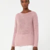 Basic sweater i linnedgarn, antikrosa Basic sweater i linnedgarn, antikrosa