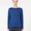 Basic sweater i linnedgarn, kornblå Basic sweater i linnedgarn, kornblå