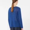 Basic sweater i linnedgarn, kornblå Basic sweater i linnedgarn, kornblå