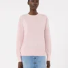 Basic sweater i uld og kashmir, lyserød Basic sweater i uld og kashmir, lyserød