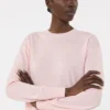 Basic sweater i uld og kashmir, lyserød Basic sweater i uld og kashmir, lyserød