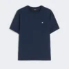 Basis-T-shirt i bomuld, marineblå Basis-T-shirt i bomuld, marineblå