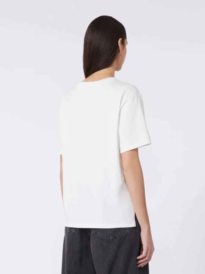 Basis-T-shirt i bomuld, optisk hvid Basis-T-shirt i bomuld, optisk hvid