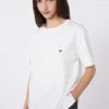 Basis-T-shirt i bomuld, optisk hvid Basis-T-shirt i bomuld, optisk hvid