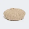 Beret i kashmir med rhinestones, sand Beret i kashmir med rhinestones, sand