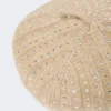 Beret i kashmir med rhinestones, sand Beret i kashmir med rhinestones, sand
