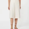 Bermudashorts i hør, beige