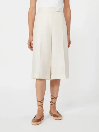 Bermudashorts i hør, beige