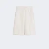 Bermudashorts i hør, beige