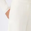 Bermudashorts i viskose-crepe-jersey, hvid Bermudashorts i viskose-crepe-jersey, hvid