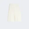 Bermudashorts i viskose-crepe-jersey, hvid Bermudashorts i viskose-crepe-jersey, hvid