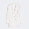 Blazer i bomuldscrepe-canvas, optisk hvid Blazer i bomuldscrepe-canvas, optisk hvid