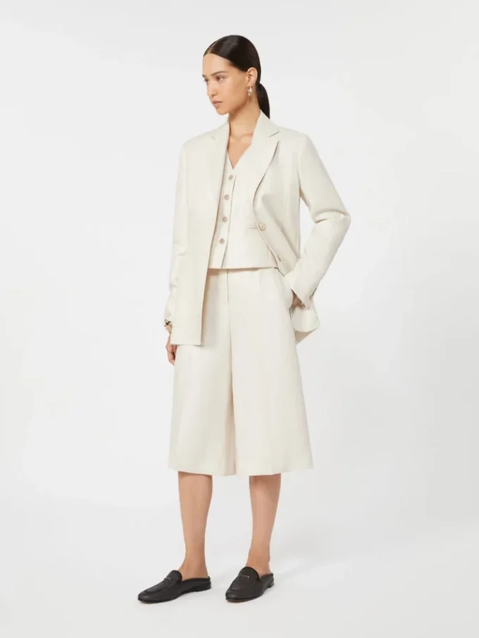 Blazer i rent hør, beige Blazer i rent hør, beige