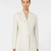 Blazer i rent hør, beige Blazer i rent hør, beige