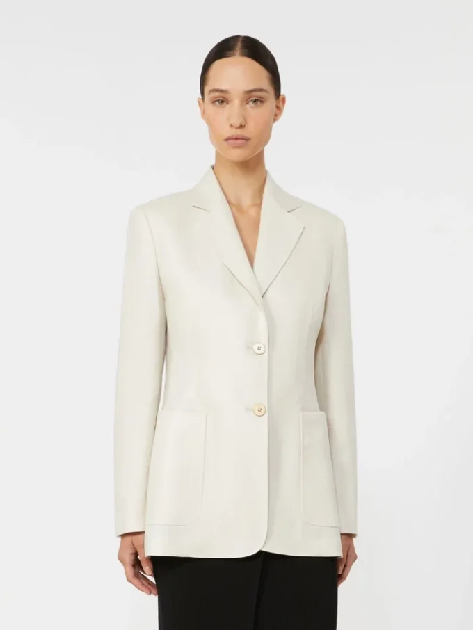 Blazer i rent hør, beige Blazer i rent hør, beige