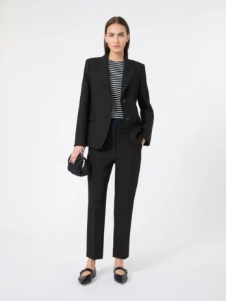 Blazer i viskose-blanding, sort