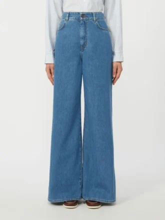 Bløde jeans i bomuldsdenim, marineblå