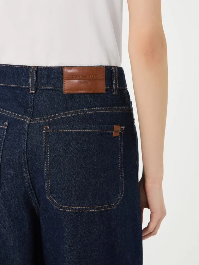 Bløde jeans i bomuldsdenim, marineblå Bløde jeans i bomuldsdenim, marineblå