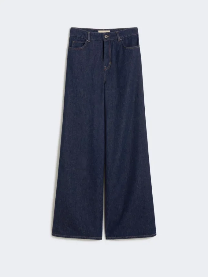 Bløde jeans i bomuldsdenim, marineblå Bløde jeans i bomuldsdenim, marineblå